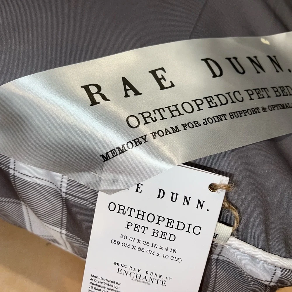 🔥LAST One+extra shipping XXL Orthopedic Pet Bed Memory Foam NWT Rae Dunn HAPPY